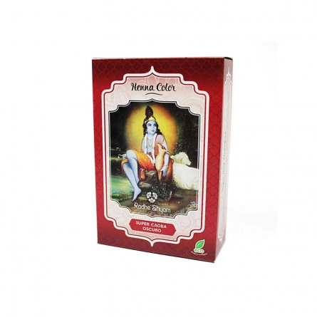 HENNA  SUPER CAOBA OSCURO POLVO 100G RADHE SHYAM